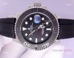 Replica Rolex Yachtmaster Watch SS Case Rubber Watch Band